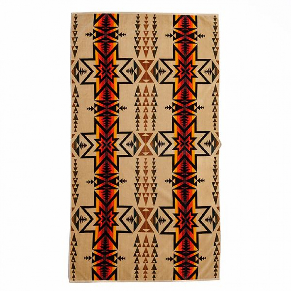 �y���h���g�� Oversized Custom Jacquard Towels 1937318540 134 �L�����v �u�����P�b�g/�唻�^�I�� : Plain Star Tan PENDLETON