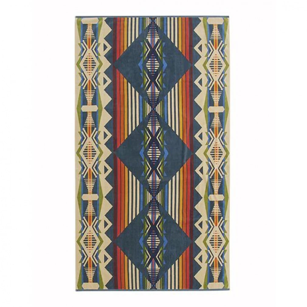 �y���h���g�� Oversized Jacquard Towels Creekside 19373185 �L�����v �u�����P�b�g/�唻�^�I�� PENDLETON