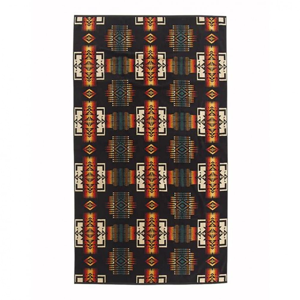 �y���h���g�� Oversized Jacquard Towels Chief Joseph Black 19373185 �L�����v �u�����P�b�g/�唻�^�I�� PENDLETON
