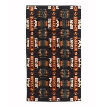 Oversized Jacquard Towels Chief Joseph Black