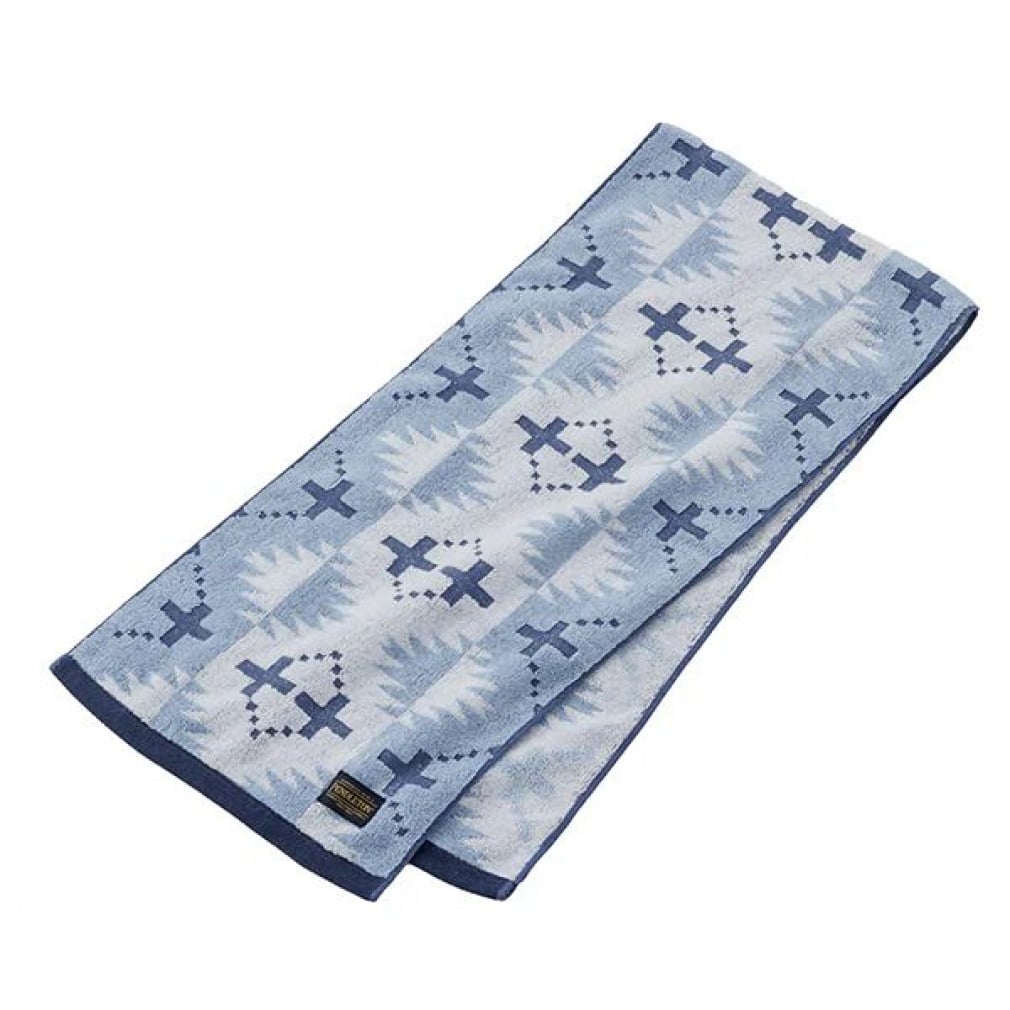 �y���h���g�� ����Embossed Multi Long Towel Spider Rock Blue 19370037 �L�����v �^�I�� PENDLETON