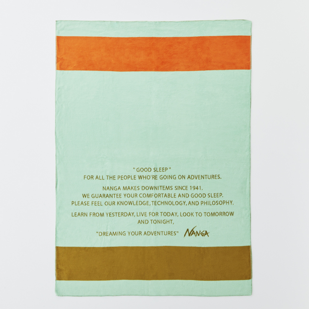GOOD SLEEP BORDER COTTON BLANKET S : MINT(--FREE)