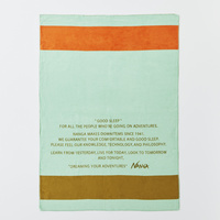 GOOD SLEEP BORDER COTTON BLANKET S : MINT
