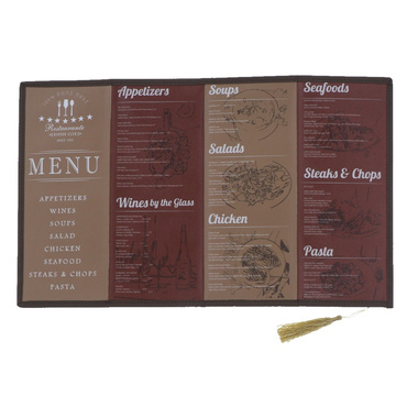 ランチョンマット(メニュー)ブラウン