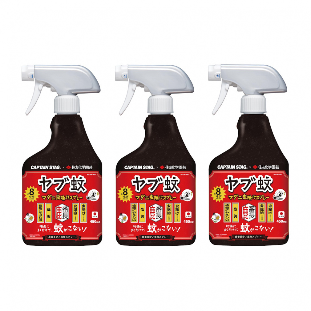 キャプテンスタッグ 鹿番長印ノ虫除スプレー(直噴＆広角噴霧) CS×住友