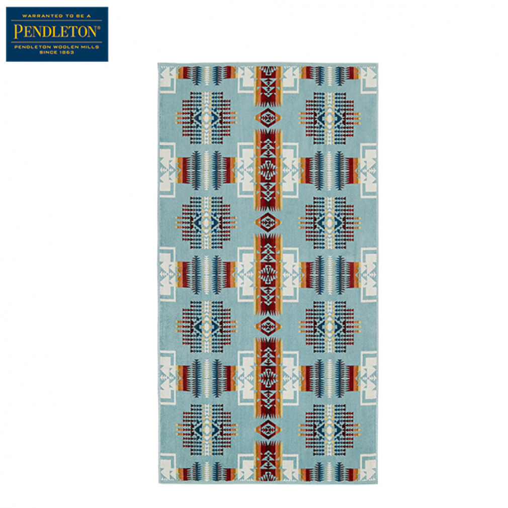 �y���h���g�� ICONIC JACQUARD TOWEL BATH Chief Joseph Aqua (1937726712) �L�����v ���� PENDLETON