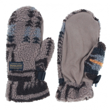 ジャカード ボア ミトン : GREIGE