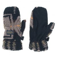 ジャカード ボア ミトン : BLACK