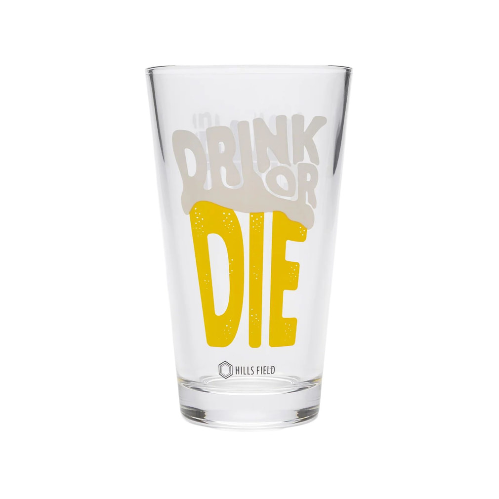 ヒルズフィールド DRINK OR DIE パイントグラス HFPINTDOD キャンプ