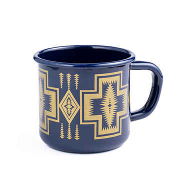 Enamel New Mug Cup : Harding Navy Gold