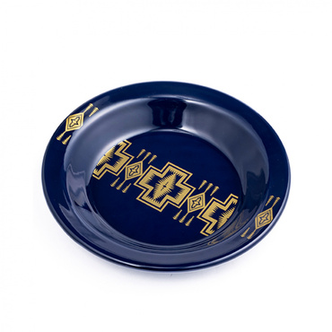 Enamel Plate 18 cm : Harding Navy Gold