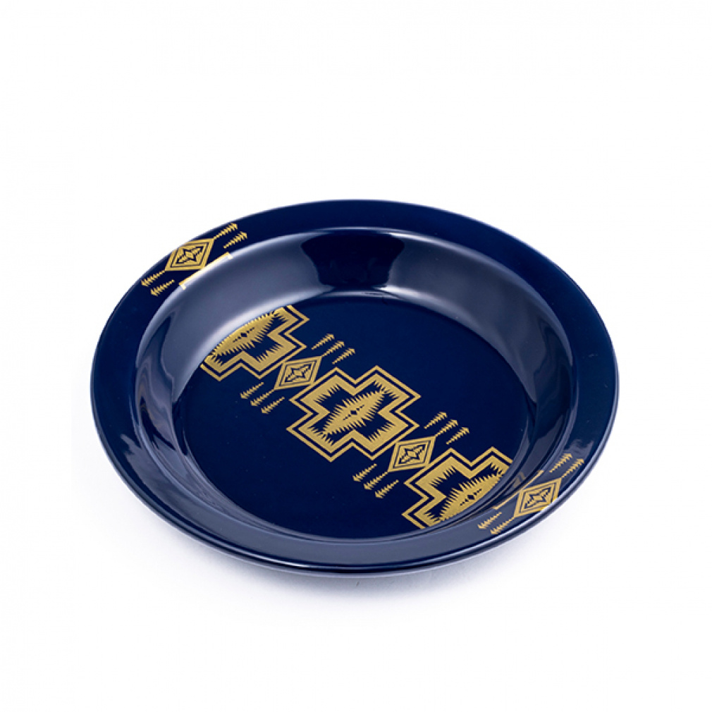 ペンドルトン Enamel Plate 23cm 19804343 460 キャンプ 食器 : Harding Navy Gold PENDLETON