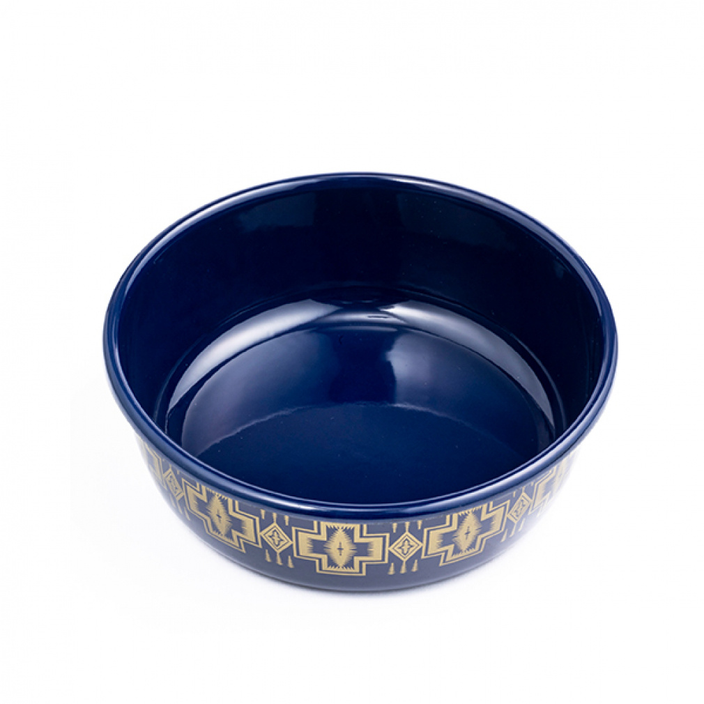 �y���h���g�� Enamel Deep Plate 18cm 19804344 460 �L�����v �H�� : Harding Navy Gold PENDLETON