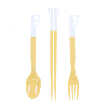 Camper Cutlery Set : Natural/Yellow2