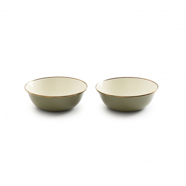 エナメル 2トーン ボウル2個セット