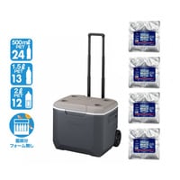 【限定モデル】 コールマン COOLER 60QT WHLD AP20 LIGHT GRAY JAPAN ＆ COOLER SHOCK Mサイズ 4個セット