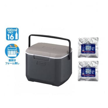 【限定モデル】 コールマン COOLER 16QT AP20 LIGHT GRAY JAPAN ＆ COOLER SHOCK Mサイズ 2個セット