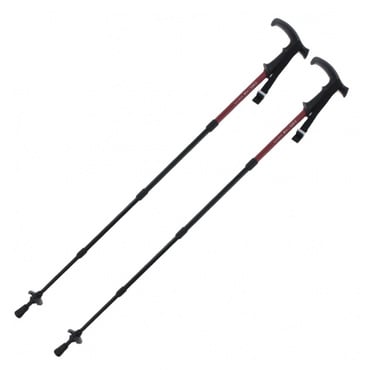 T型トレッキングポール 2本セット レッド