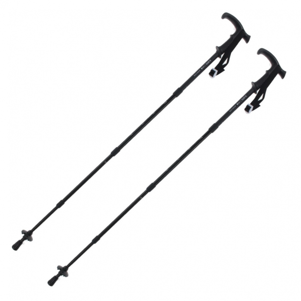 T型トレッキングポール 2本セット ブラック