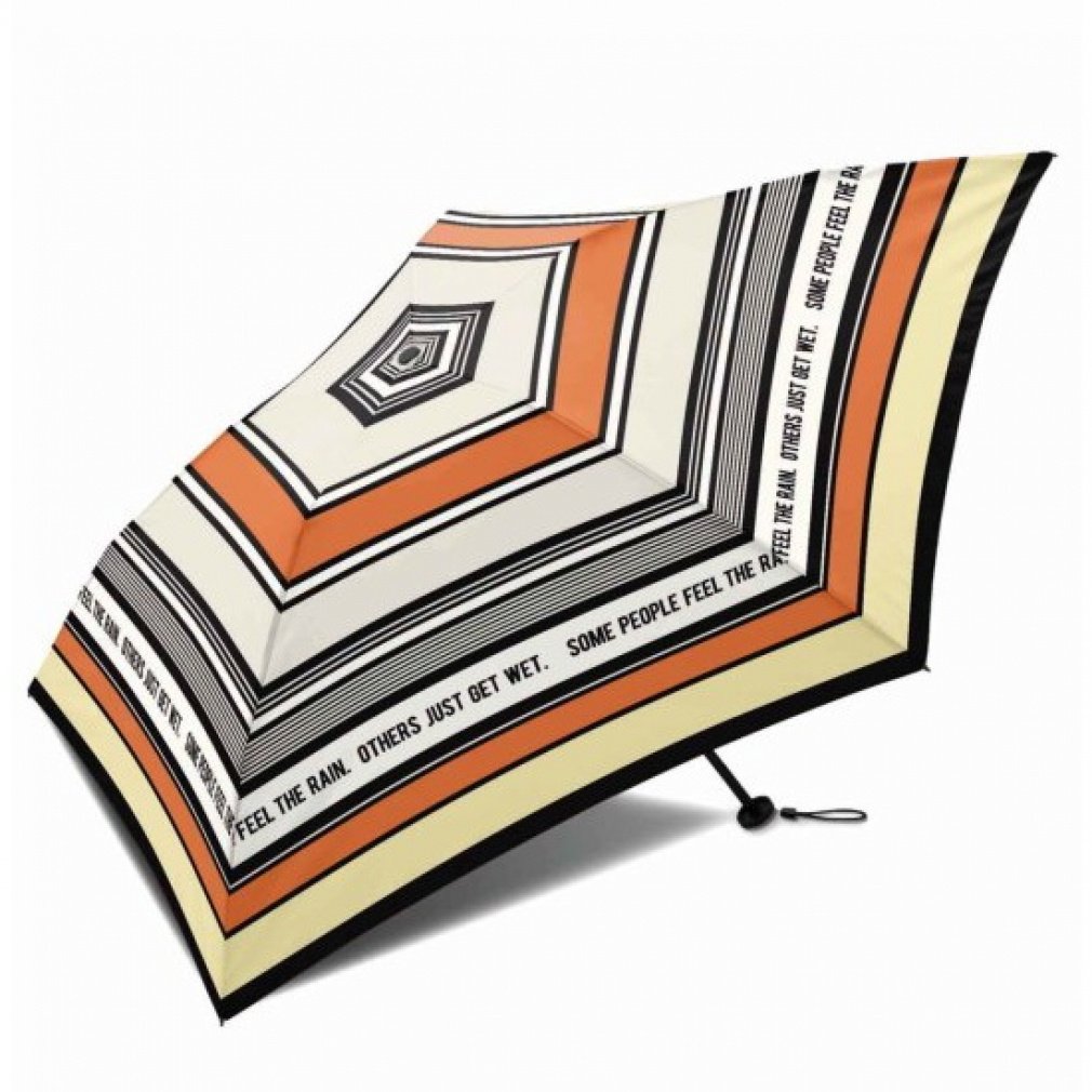 キウ AIR-LIGHT UMBRELLA マルチボーダー オレンジ (K34-156) トレッキング 折り畳み傘 アンブレラ レイングッズ KiU