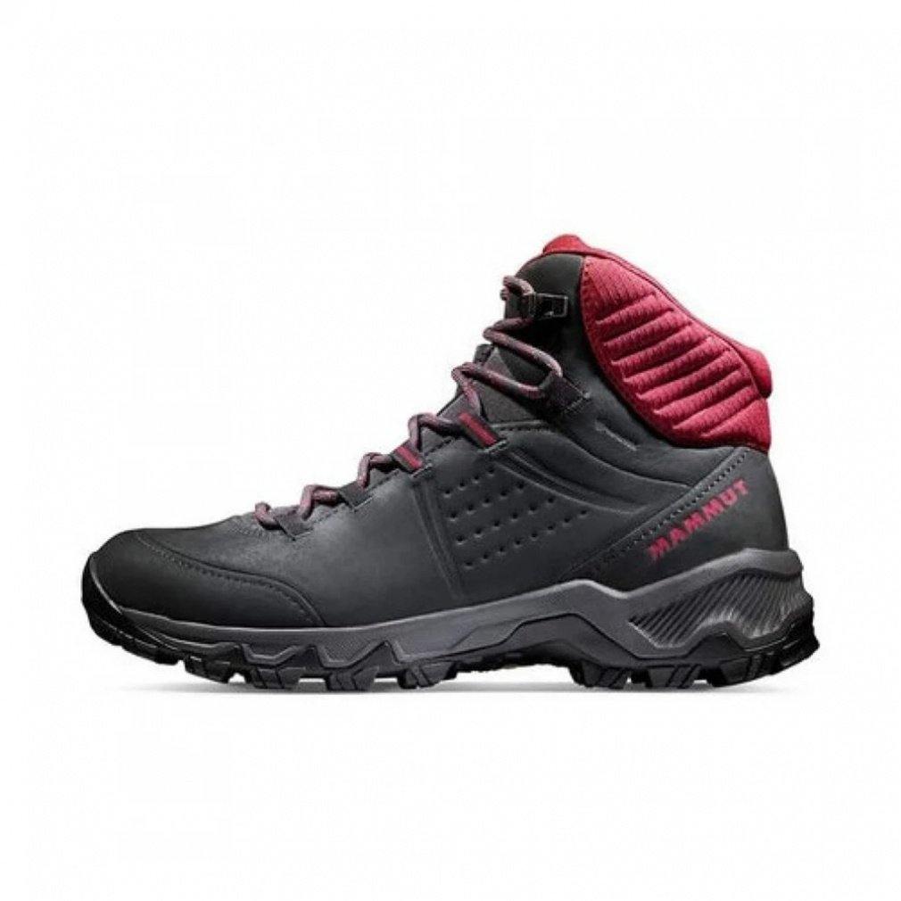 マムート ノバフォー ミッド ゴアテックス ウィメン 3030-04730 670 レディース トレッキング シューズ : 00670 black-blood red MAMMUT