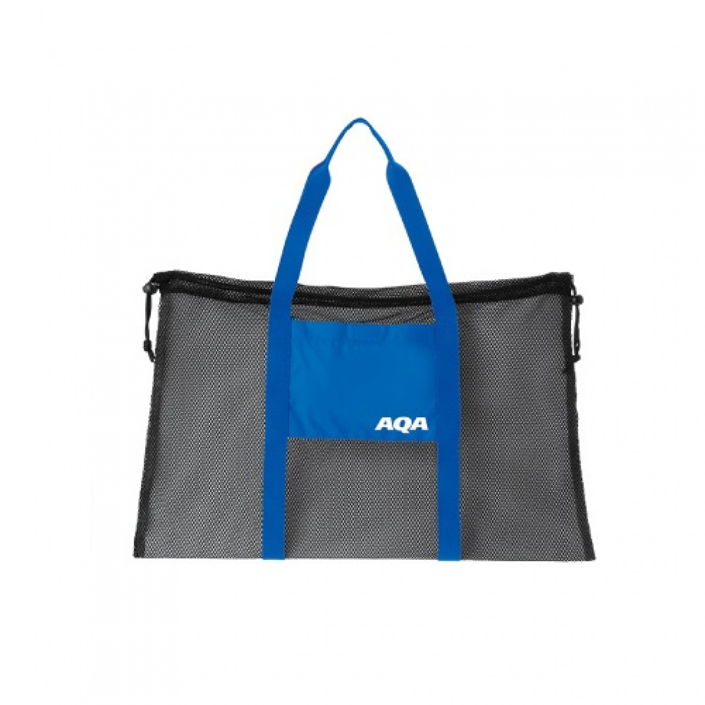 値下げ【MUTA】新品未使用　2WAY メッシュトートバッグ BLUE エーキューエー メッシュトートバッグ KB-8081 マリンバッグ