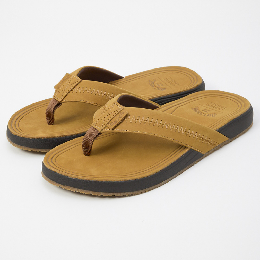 2025春夏 ビラボン LEATHER THONGS BF011927 BRN メンズ マリン ビーチサンダル : ブラウン BILLABONG