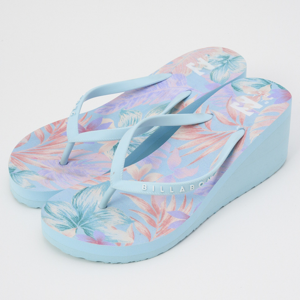 2025春夏 ビラボン FLIP FLOPS PLATFORM PRINT BF013932 CBL レディース マリン ビーチサンダル : ブルー BILLABONG