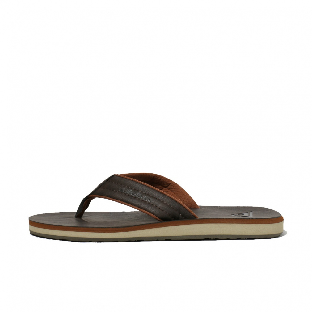 2025春夏 クイックシルバー CARVER NUBUCK QSD251201 CTK0 メンズ マリン ビーチサンダル : ブラウン QUIKSILVER