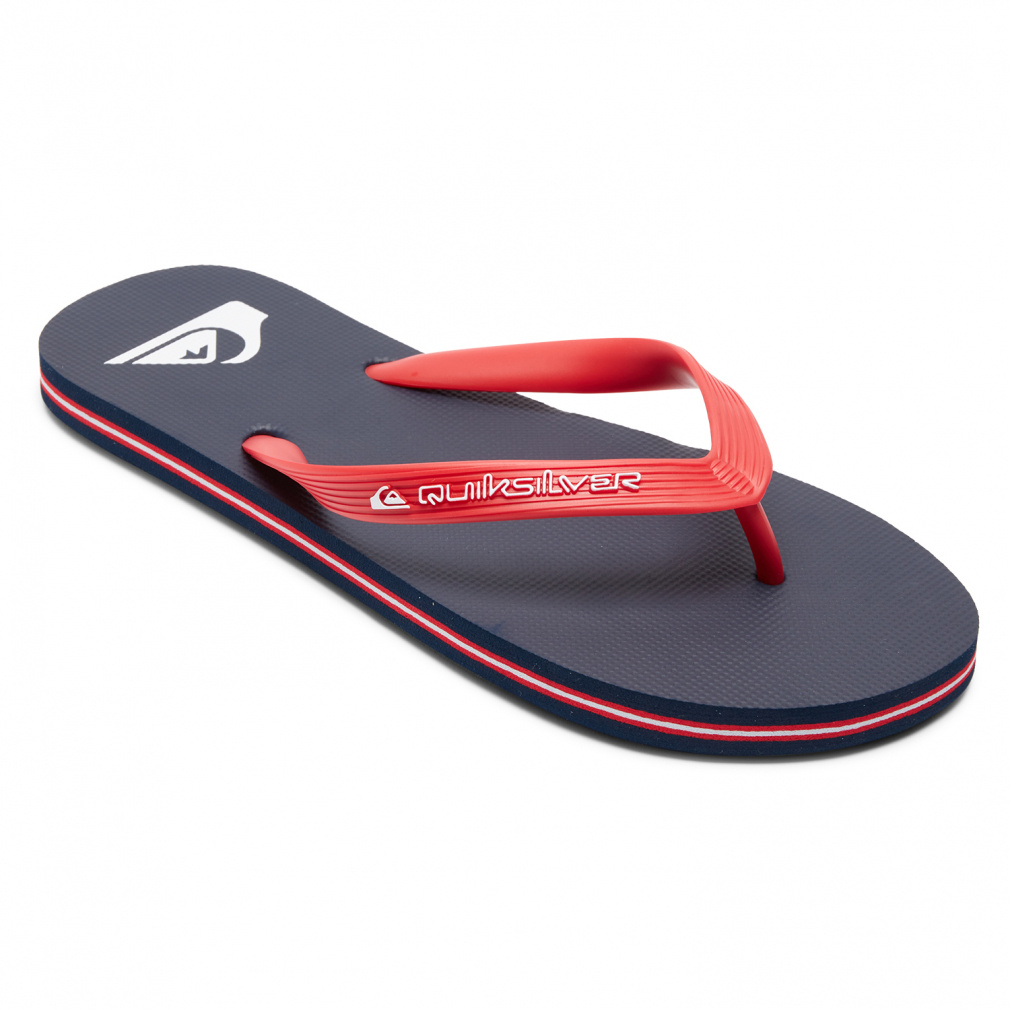 クイックシルバー MOLOKAI CORE AQYL101325 RVJ1 メンズ マリン ビーチサンダル : レッド×ブラック QUIKSILVER