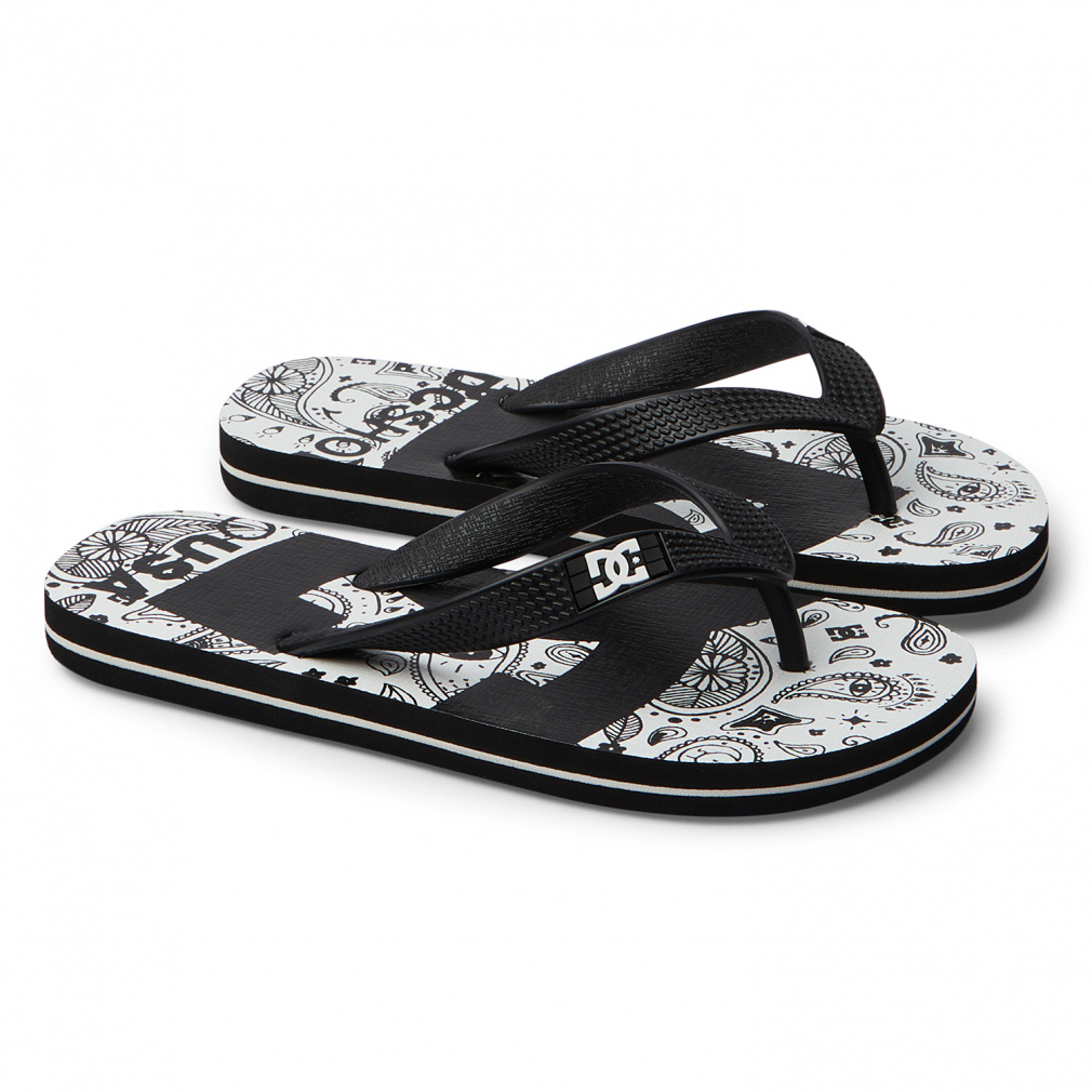 ディーシーシューズ Ks SPRAY GRAFFIK DK241011 TBP ジュニア キッズ 子供 マリン ビーチサンダル : ホワイト×ブラック DC SHOES