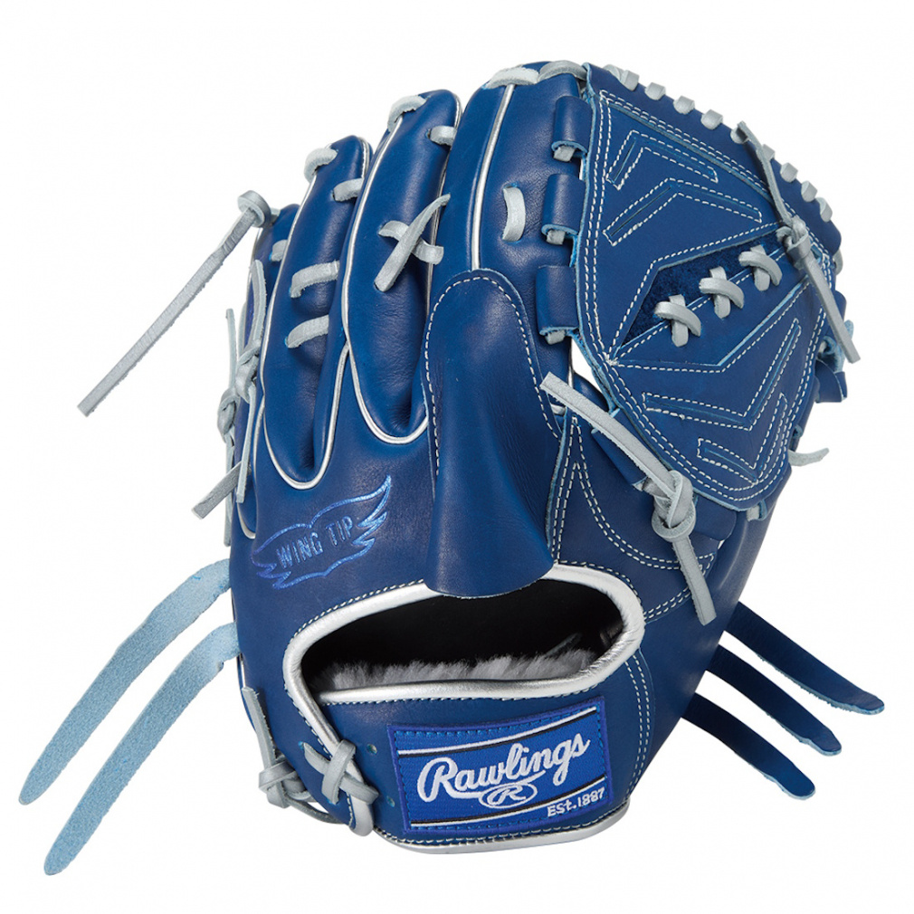 Rawlings Wing 青 軟式グローブ ピッチャー用　収納袋付き Rawlings Wing 青 軟式グローブ ピッチャー用 収納袋付き