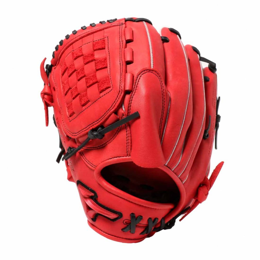 ミズノ赤ビューレザー製 軟式野球 左利き用ファーストミット ミズノ 軟式用WILL DRIVE RED 投手向け サイズ11 左投用 1AJGR34601