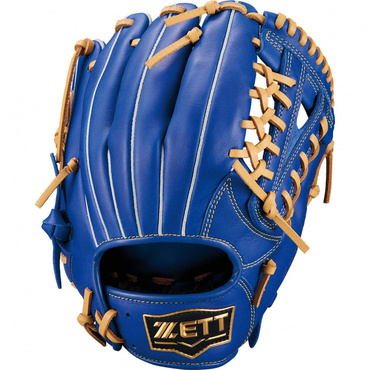 Aggressive 外野用特注品 硬式グローブ 青 レザー ゼット 少年軟式グラブ ゼロワンステージシリーズ 投手内野手用