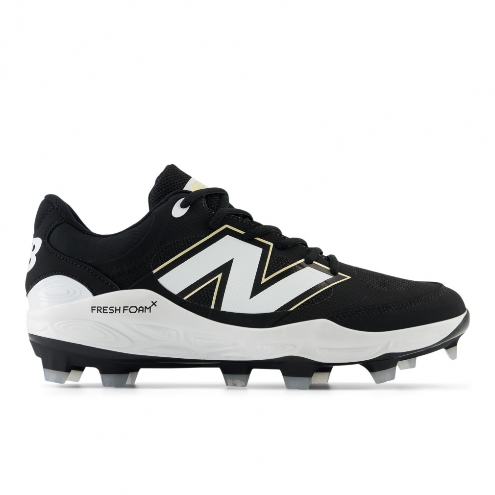 ニューバランス FRESH FOAM X 3000v7 PU Molded PL3000K7 野球 スパイクシューズ 2E : ブラック×ホワイト New Balance