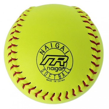 ナイガイ 革製 イエローソフトボール 練習球 NAIGAI(--FREE)