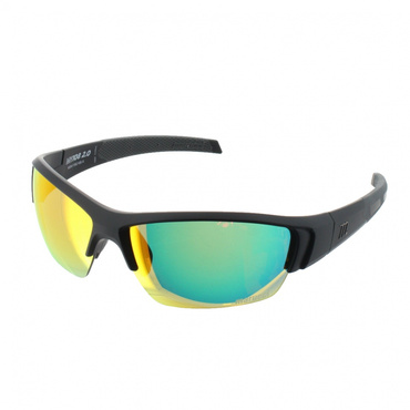 MV108 2.0 MATTE BLACK-GREEN W/RED MIRROR