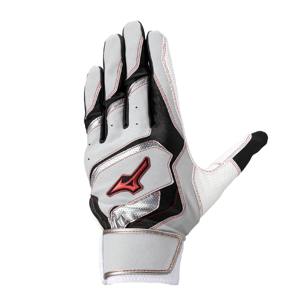 ミズノ 野球 バッティング用手袋 ウィルドライブ レッド 1EJEA290