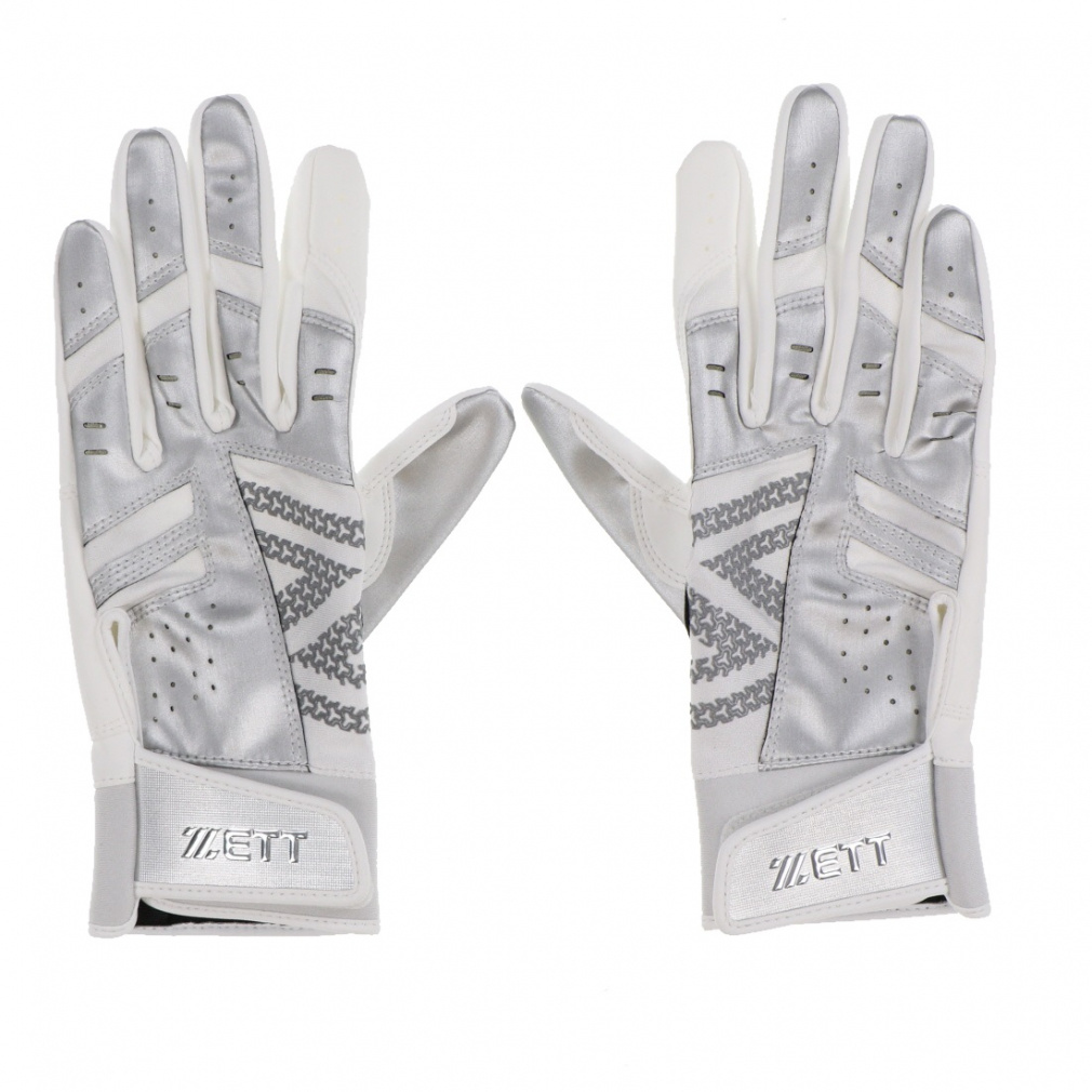 FLEXIBLE BATTING GLOVE(シルバー×ホワイト-S)