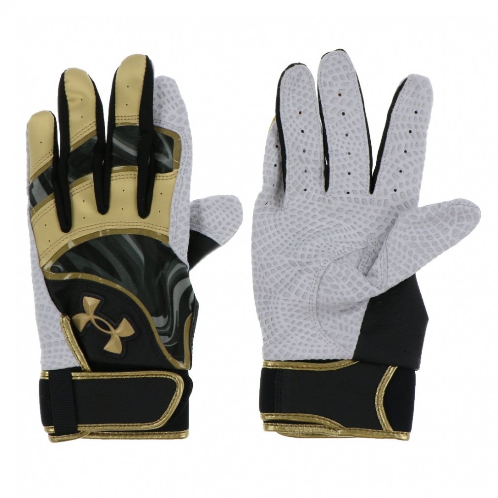 アンダーアーマー] UA UNDENIABLE PRO BATTING GLOVES Black Gold Gold