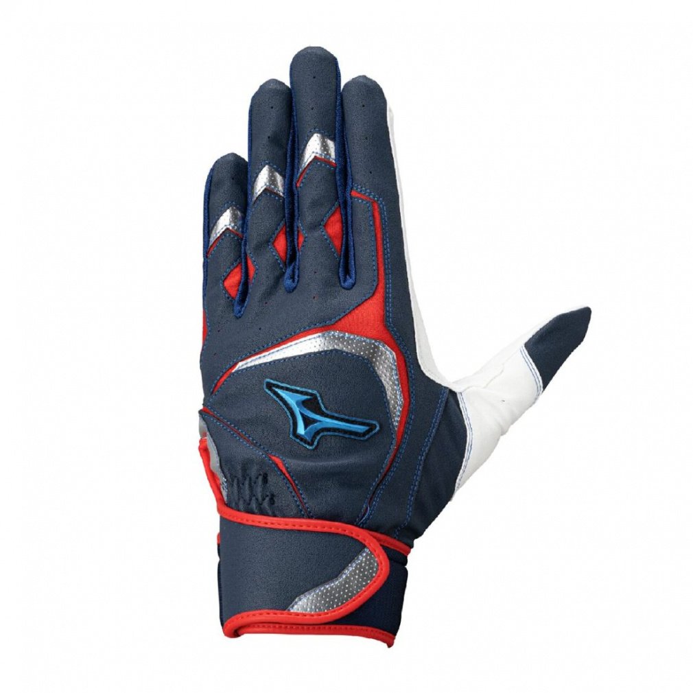 ミズノ 野球 バッティング用手袋 ウィルドライブ ブルー 1EJEY295