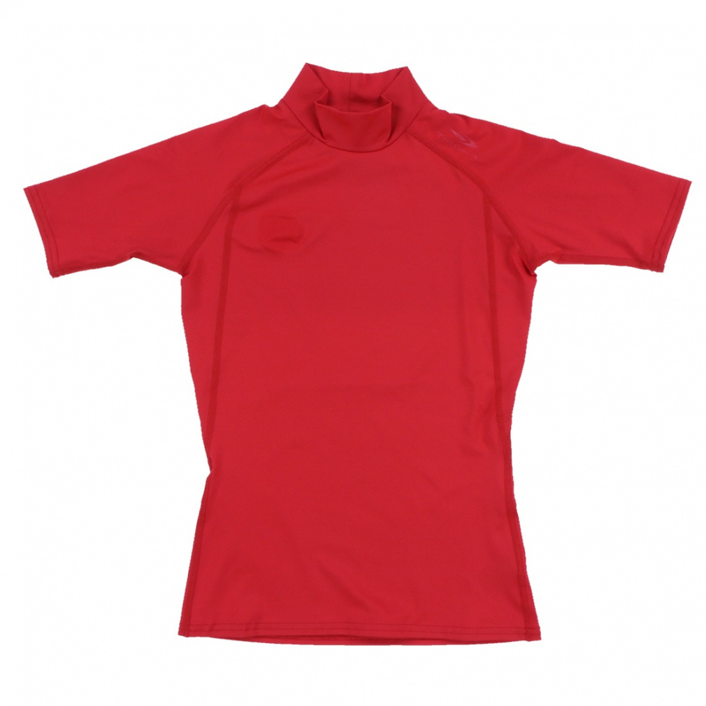 Jr半袖コンプレッション・ハイネック(レッド-140cm)