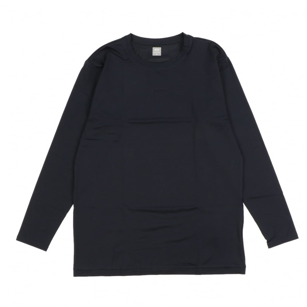 消臭 ライトフィットアンダーシャツ クルーネック長袖(ネイビー-S)