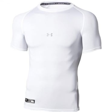 UA HEATGEAR ARMOUR COMPRESSION SHORTSLEEVE CREW(ホワイト-S　メンズ)