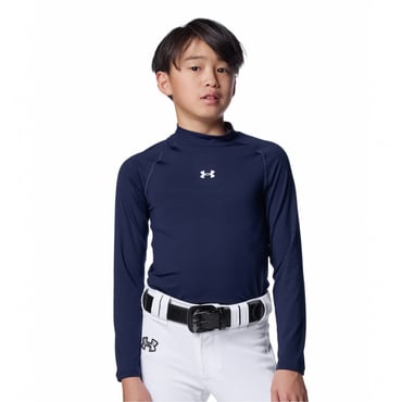 UAヒートギア コンフォート フィッティド ロングスリーブ モックネック シャツ