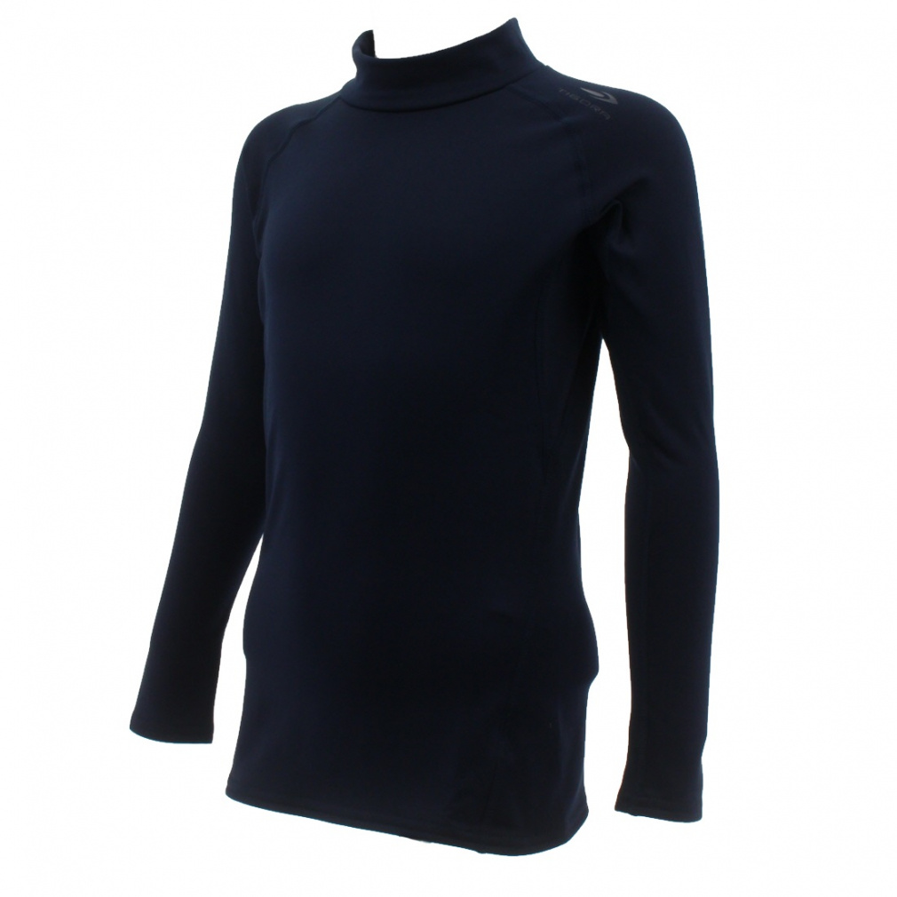 コンプハイネック長袖 BASICWARM 裏起毛/保温(ネイビー-130cm)