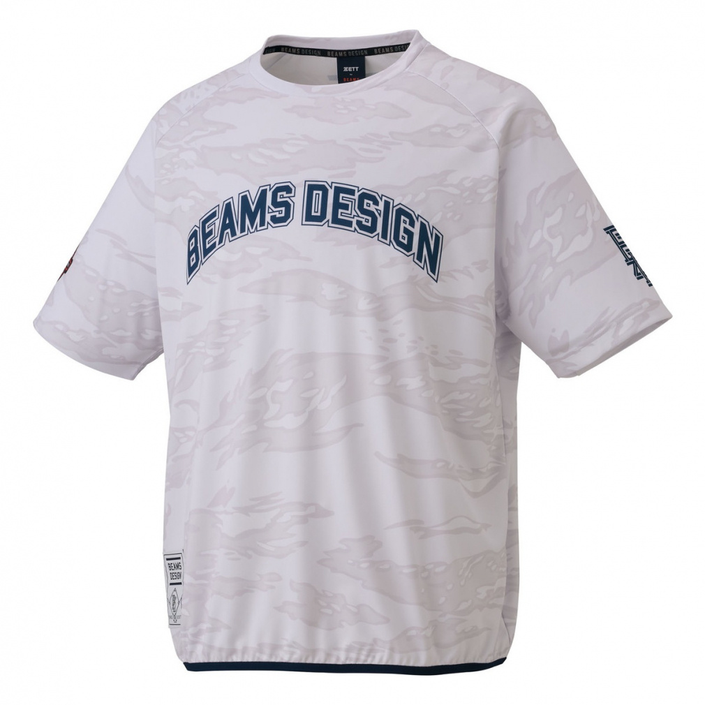 【ゼット】　ZETT by BEAMS DESIGN レイヤーシャツ グレー ゼット メンズ 野球 半袖ウインドブレーカー ZETT by BEAMS DESIGN
