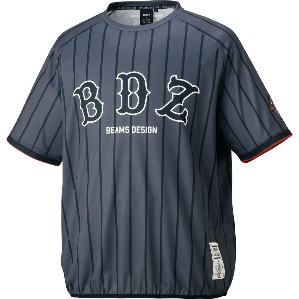 【ゼット】　ZETT by BEAMS DESIGN レイヤーシャツ ブラック ゼット メンズ 野球 半袖ウインドブレーカー BEAMS DESIGN レイヤー