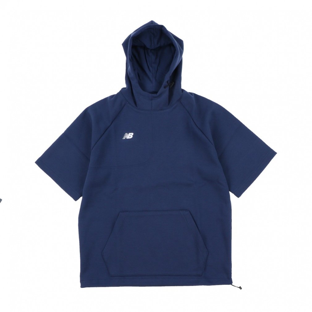 ニューバランス メンズ スウェットパーカー フリースフーディショートスリーブトップ MT41708 New Balance