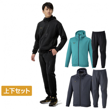 ミズノプロ　テックシールドフーディー　パンツセット ミズノ メンズ 上下セット 【ミズノプロ】長袖ウインドブレーカー